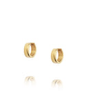 Mockberg Chunky Hoops øreringer i gullfarget stål (medium)