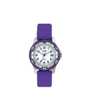 Club barneklokke med lilla silikonrem (29mm)