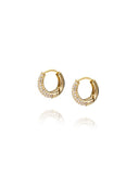 Mockberg Pavé Precious Hoops øreringer i gullfarget stål (mini)