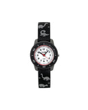 Club Dinosaur barneklokke med sort silikon rem (27mm)