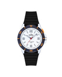 Inex herreklokke med lys og sort rem (40mm)