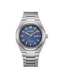 Citizen Supertitan Eco-Drive herreklokke i titan med blå skive (39,5mm)