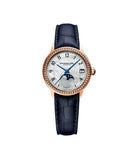 RW Maestro Diamond Månefase dameklokke med blå rem (34mm)