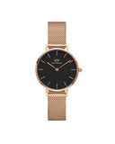 DW Classic Petite Melrose dameklokke i rosefarget stål (28mm)