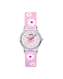 Club Blomst barneklokke med rosa rem (26,5mm)