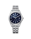 Citizen Eco-Drive dameklokke i stål med blå skive (33mm)