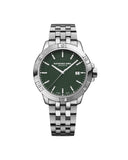 RW Tango Classic herreklokke i stål med grønn skive (41mm)
