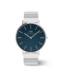 DW Classic Piano herreklokke i stål (40mm)