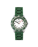 Club barneklokke med grønn silikon rem (30,5mm)