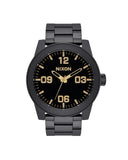 Nixon Corperal herreklokke i sortfarget matt stål (48mm)
