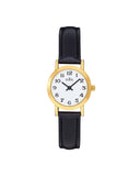 Inex dameklokke med sort rem (24mm)