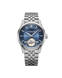RW Freelancer Automatic Open Heart herreklokke i stål med blå skive (42mm)