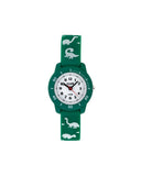 Club Dinosaur barneklokke med grønn silikon rem (27mm)