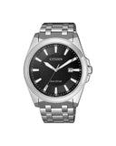 Citizen Eco-Drive herreklokke i stål med sort skive (41mm)