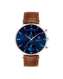Gant Park Hill II Day-date herreklokke med brun rem (43,5mm)