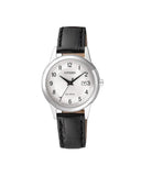 Citizen Eco-Drive dameklokke med sort rem (29,5mm)