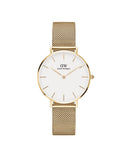 DW Petite Evergold dameklokke i gullfarget stål (32mm)