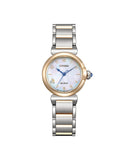 Citizen L Mae Lady Eco-Drive dameklokke i tofarget stål med perlemor (26mm)