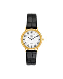 Inex dameklokke med sort rem (28mm)