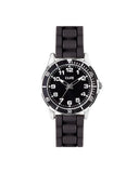 Club barneklokke med sort silikon rem (32mm)