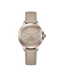 Citizen Ceci Eco-Drive Dameklokke med beige rem, tofarget stål (33mm)