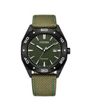 Citizen Eco-Drive herreklokke med grønn rem (41mm)