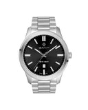 Gant Bridgeton herreklokke i stål med sort skive (43mm)