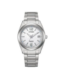 Citizen Eco-Drive dameklokke i titan med hvit skive (34mm)