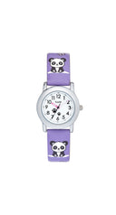 Club Panda barneklokke i lilla (27mm)