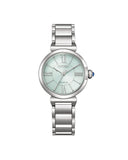 Citizen Eco-Drive dameklokke i stål med lys blå skive (29,5 mm)