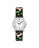 Club Dinosaur barneklokke med sort rem (27mm)