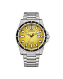 Citizen Sporty Marine Eco-Drive herreklokke i stål, gul (43mm)