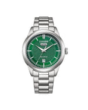 Citizen Elegance herreklokke i stål med grønn skive (40,5 mm)