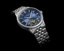 RW Freelancer Automatic Open Heart herreklokke i stål med blå skive (42mm)