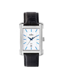 Inex Square herreklokke med sort rem (35,5mm)