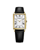 RW Toccata Rectangular herreklokke med sort rem (37X29mm)