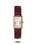 Mockberg Timeless dameklokke med brun rem (19x28mm)