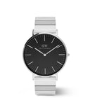 DW Classic Piano herreklokke i stål (40mm)