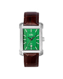 Inex Square herreklokke med brun rem (35,5mm)