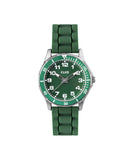 Club barneklokke med grønn silikon rem (32mm)