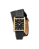 Gant Rhode Island dameklokke med sort dobbel rem (B 24mm)