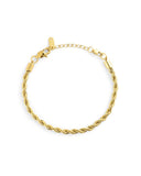 Mockberg Bold Rope gullfarget armbånd i stål (small)