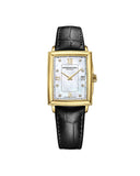 RW Toccata Rectangular Diamond dameklokke med sort rem (22x28mm)