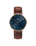 DW Classic St.Mawes herreklokke med brun rem (40mm)