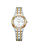 Citizen Eco-Drive dameklokke i tofarget stål (29mm)