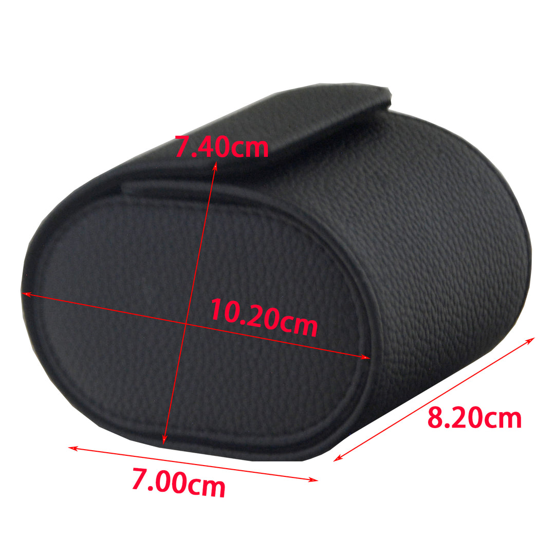 Klokkeboks til reise i sort PU-skinn (1 klokke)