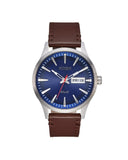 Nixon Sentry Solar herreklokke med mørk brun rem (40mm)