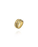 Mockberg Deco Ribbed Gold ring (str 54)