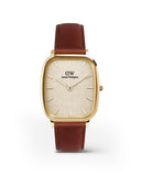 DW Marlon Sheffield herreklokke med brun rem (32x36,3mm)