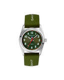 Gant Graduate barneklokke med olivengrønn silikon rem (28mm)